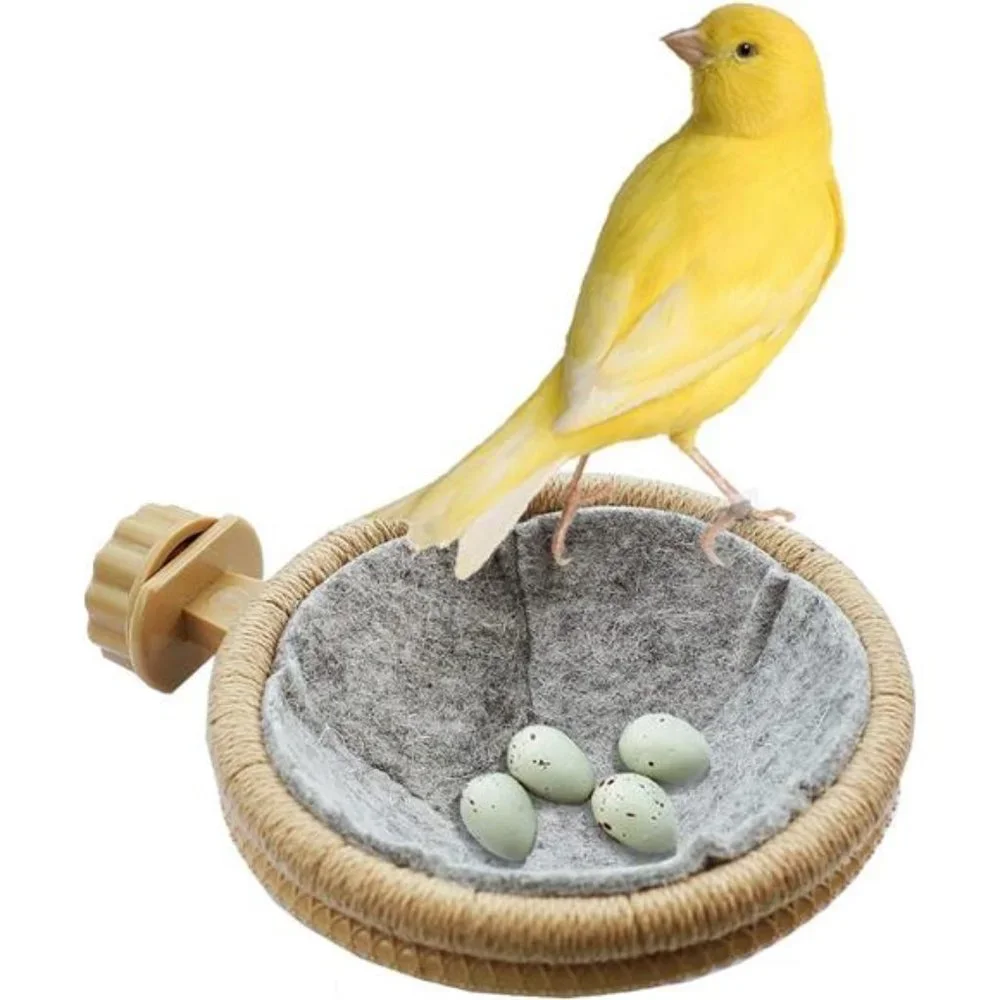 Bird Nest Canary Finch Parrot Nest with Felt（4.5 inches）